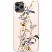 Чехол накладка силиконовая iPhone11 Pro KINGXBAR Swarovski Luxury Series Pink