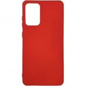 Чехол накладка силиконовая Samsung A52 Silicone ALCANTARA Красный фото