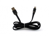 USB кабель ASPOR A136 Lightning Nylon Material (1.2m) (2.4A/QC) Черный фото