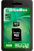 Карта памяти microSDHC OltraMax 8 ГБ класс 4 адаптер фото