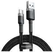 USB кабель Baseus Cafule Type-C 3A 0.5m серый\черный фото