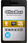 Карта памяти microSDHC OltraMax 8 ГБ класс 10 фото