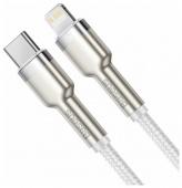 USB кабель Baseus Cafule Metal Data Cable Type-C to Type-C 100W (CATLJK-A02) 1m White фото