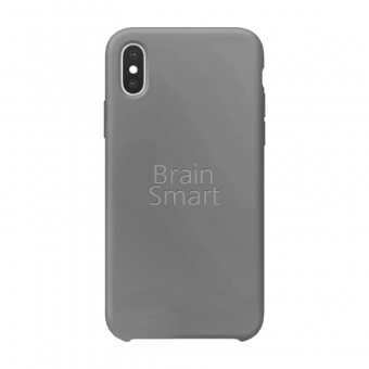 Чехол накладка силиконовая iPhone X Soft Touch 360 светло-серый (10) фото