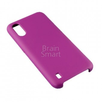 Чехол накладка силиконовая Samsung A01 2020 Silicone Case Фиолетовый (36) фото