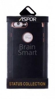 Чехол накладка силиконовая iPhone 7Plus/8Plus Aspor Status Collection черный/розовый фото