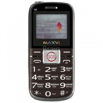 Мобильный телефон Maxvi B8 Коричневый фото
