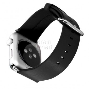 Ремешок  Apple Watch 38mm (под кожу) пакет черный фото