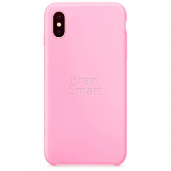 Чехол накладка силиконовая iPhone X Silicone Case Светло-Розовый (6) фото