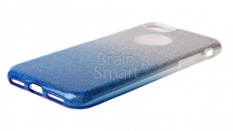 Чехол накладка силиконовая iPhone 7/8 Aspor Mask Collection Песок с отливом серебристый/синий фото