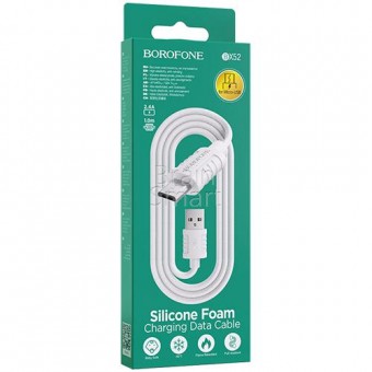 USB кабель Borofone BX52 Airy Silicone Micro (1m) Белый фото