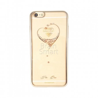Чехол накладка пластиковая iPhone 6 Plus KINGXBAR Swarovski Classic Starry Sky-Heart Series золотистый фото