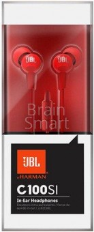 Hаушники JBL С100SI красный фото