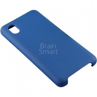 Чехол накладка силиконовая Samsung A01 Core 2020 Silicone Case Синий (20) фото