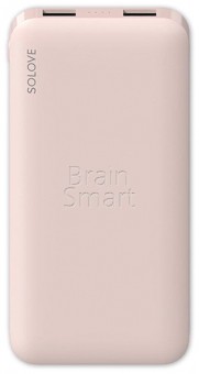 Аккумулятор Xiaomi SOLOVE 10000 mAh + кожаный чехол Розовый фото