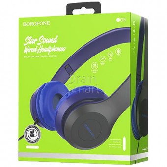 Наушники накладные Bluetooth Borofone BO5 Sound Синий фото