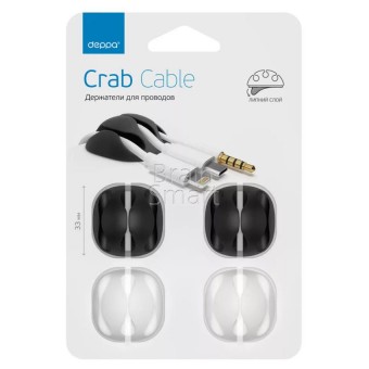 Deppa Crab Cable  держатели для проводов (6 шт)самоклеющиеся (55126) фото