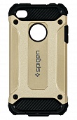 Чехол накладка противоударная iPhone 4/4S Spigen Gold