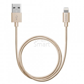 Кабель USB Deppa Apple 8-pin (72188) MFI золотистый фото