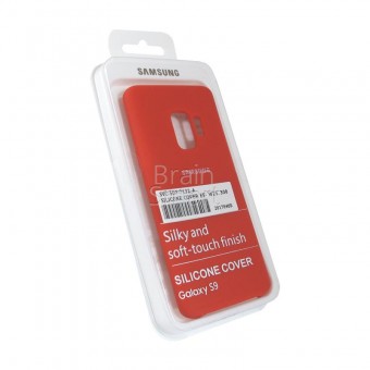 Чехол накладка силиконовая Samsung S9 Silicone Cover красный фото