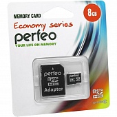 Карта памяти Perfeo 8GB класс 10 + адаптер