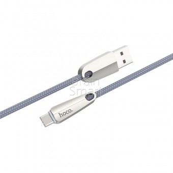 USB кабель HOCO U35 Space shuttle 2.4A Type-C серебристый фото