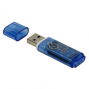 Память USB Flash SmartBuy Glossy 64 ГБ синий фото