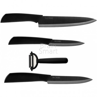 Набор ножей Xiaomi Huohou Nano Ceramic Knife Black Умная электроника фото