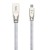 USB кабель HOCO U9 Micro Zinc Alloy Jelly Knitted (1.2 m) Silver фото