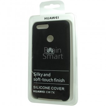 Чехол накладка силиконовая Huawei Honor 7X Silicone Case (18) Черный фото