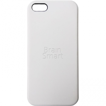 Чехол накладка силиконовая iPhone 5/5S Silicone Case светло-бежевый (11) фото
