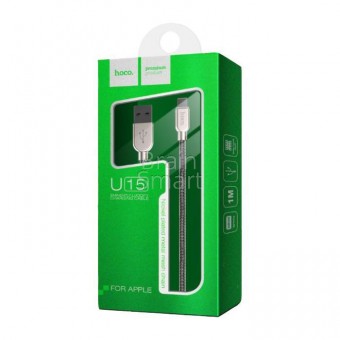 USB кабель HOCO U15 (1m) iPhone 5/6/7 серый фото
