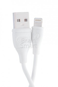 USB кабель ASPOR AC-02 Lightning круглый (1,2 м) (2,1 А) Белый фото