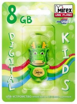 Память USB Flash Mirex Dragon 8 ГБ Green фото