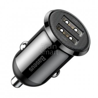 АЗУ Baseus Grain Pro Car Charger Dual USB 4.8A (CCALLP-01) черный фото