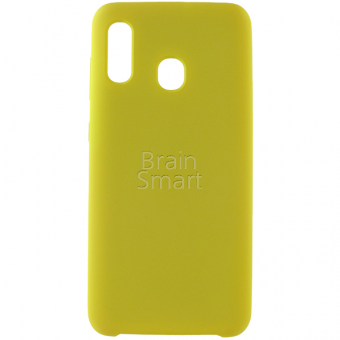 Чехол накладка силиконовая Samsung A205 (A20 2019) Silicone Case (4) Желтый фото