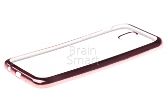 Чехол силиконовый Samsung Galaxy J530 (2017) прозрачный/розовый фото
