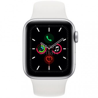 Apple Watch Siriese 5 40mm Silver Aluminum Case with White Sport Band фото