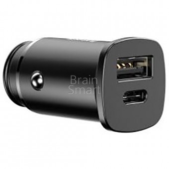 АЗУ Baseus Square Metal A+C 30W PPS Car Charger (CCALL-AS01) Black фото