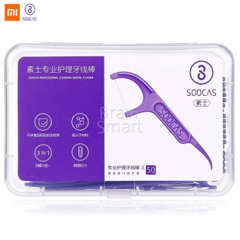 Зубная нить Xiaomi Soocas Floss Pick (50шт) Blue Умная электроника фото