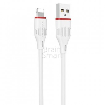 USB кабель Borofone BX17 Enjoy Lightning (1м) Белый фото