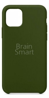 Чехол накладка силиконовая iPhone 11 Silicone Case Армейский Зеленый (45) фото