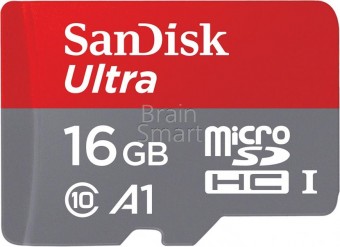 Карта памяти SanDisk micro SD 16 ГБ class 10 + адаптер фото