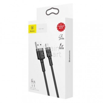 USB кабель Baseus Cafule Lightning 2.4A 1m Gray/Black фото