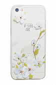 Чехол накладка силиконовая iPhone 5/5S Oucase Happy series XY-002 прозрачный