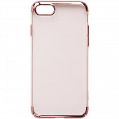 Чехол накладка пластиковая iPhone 7/8 Oucase Bins plating Series с оконтовкой pink