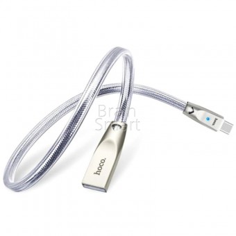USB кабель HOCO U9 Type-C Zinc Alloy Jelly Knitted (1 m) Silver фото