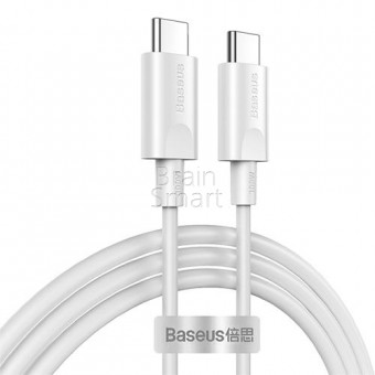 USB кабель Baseus Xiaobai Series Fast Charging Type-c 100W(20V/5A) 1.5 M (CATSW-D02) Белый фото