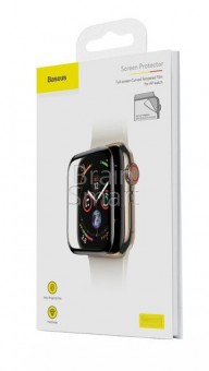 Защ.стекло Apple Watch serise4/5 44mm Baseus 0.2mm Black фото