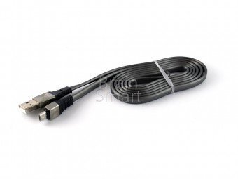 USB кабель ASPOR A158 Silicon Material Micro (1.2m) (2.4A/QC) Black фото